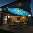 thumbnail image 4 of Costway Parasol de Patio Solaire à DEL 10 Pi Rotation à 360 Degrés Turquoise avec USB, 4 of 10