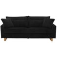 thumbnail image 4 of Newest 80.3" Corduroy Loveseat, Upholstered Sofa with Pocket Springs & 4 Pillows, for Living Room & Apartment,Black, 4 of 12