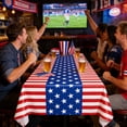 thumbnail image 4 of Holiday Outdoor Decorations, Heavy Duty Vinyl Tablecloth, 4Th of July Tablecloth, Outdoor Flag, Tailgate Party Gatherings, Rectangular, Stars Stripes, 1 Pc, 4 of 5