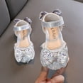 thumbnail image 2 of LNMQLPDBS Little Girl Shoes Flat Non-Slip Dress Shoes Dance Show Performance Shoes with Beautiful Bowknot Decoration Princess Dress Shoes for Communion Party and Wedding Silver 10-10.5 Years, 2 of 9