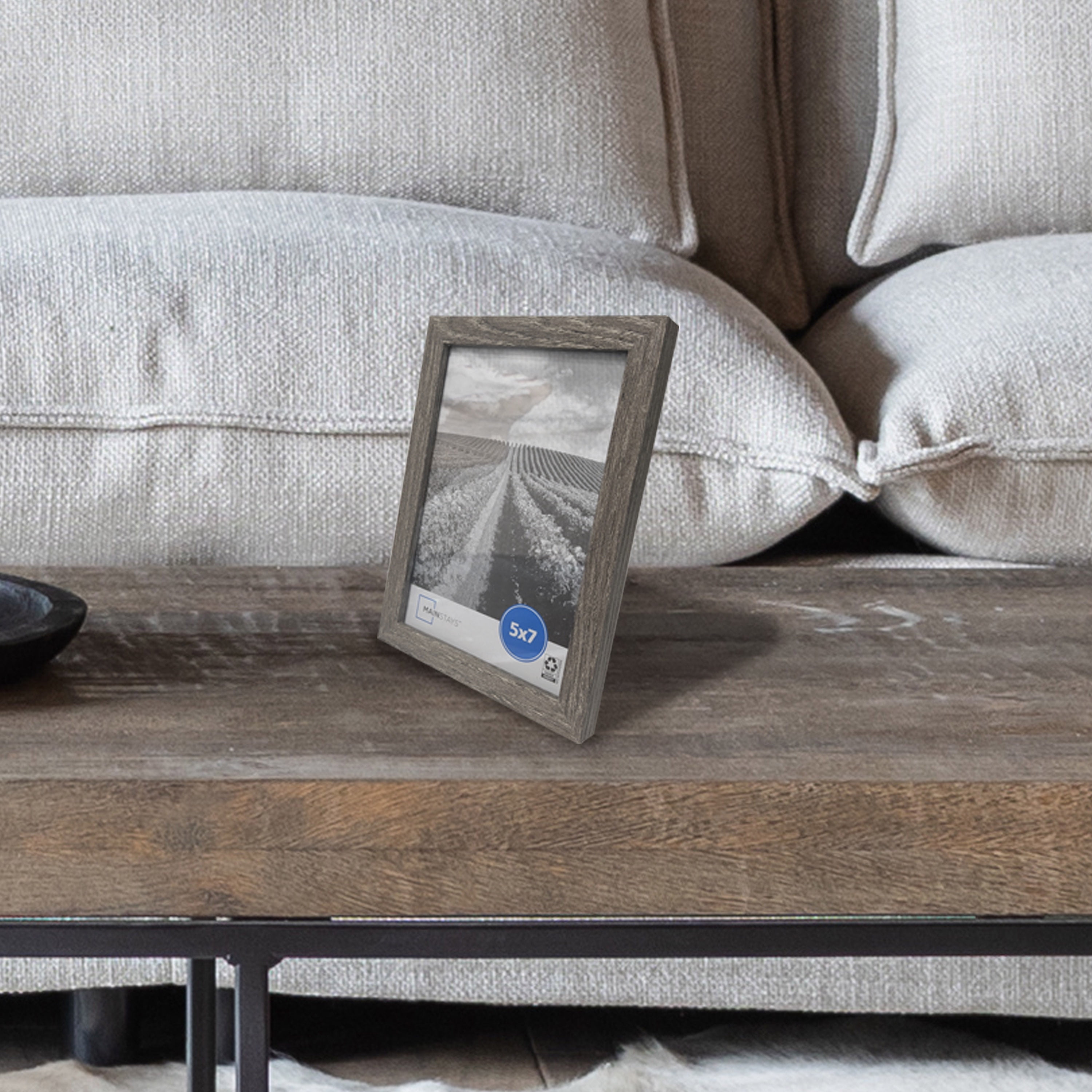 Mainstays – 5x7 Picture Frame – Rustic Gray Gallery Linear Program Tabletop & Wall Photo Frame