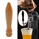thumbnail image 4 of Mango de grifo de cerveza de madera rústica para Kegerator, resistente, portátil, fácil de instalar, para pub Inserto de madera de latón, 4 of 9