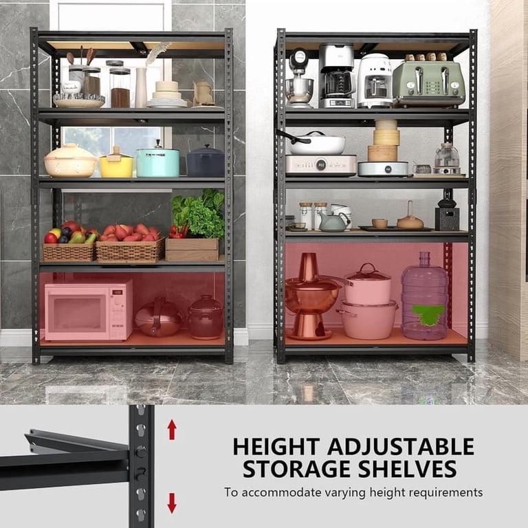 Xiweot 60" Heavy Duty 5-Tier Metal Storage Shelves, 2400 Lbs photo 5