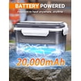 thumbnail image 3 of MPOW Cordless Electric Lunch Box, Heated Lunch Box Battery Powered with Automatic Scheduled Heating, 5.5 Cups Capacity, with Removable Tray Divider, Dishwasher Safe, for Hot Meals Anywhere, 3 of 12