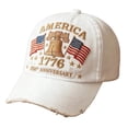 thumbnail image 3 of America 250Th Anniversary Hat with Embroidered Liberty Bell And Flags 1776-2026 Denim Baseball Cap July 4Th Freedom Unisex Hat B, 3 of 4
