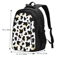 thumbnail image 2 of Travel Shoulder Computer Backpack 18 X 13.4 X 8.3in With Usb Cable And Music Jack Multi-Space Pocket Simple Cow Print Pattern1_2, 2 of 7
