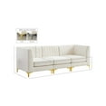 thumbnail image 3 of Meridian Furniture Alina Cream Velvet Modular Sofa, 3 of 17