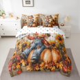 thumbnail image 2 of Manfei Western Farmhouse Screcrow 7-Piece Twin Bedding Sets,Orange Pumpkin Maples Bedding Comforter Set,Hello Fall Sheet Sets For Child,Ultra Soft Home Decor Reversible, 2 of 8