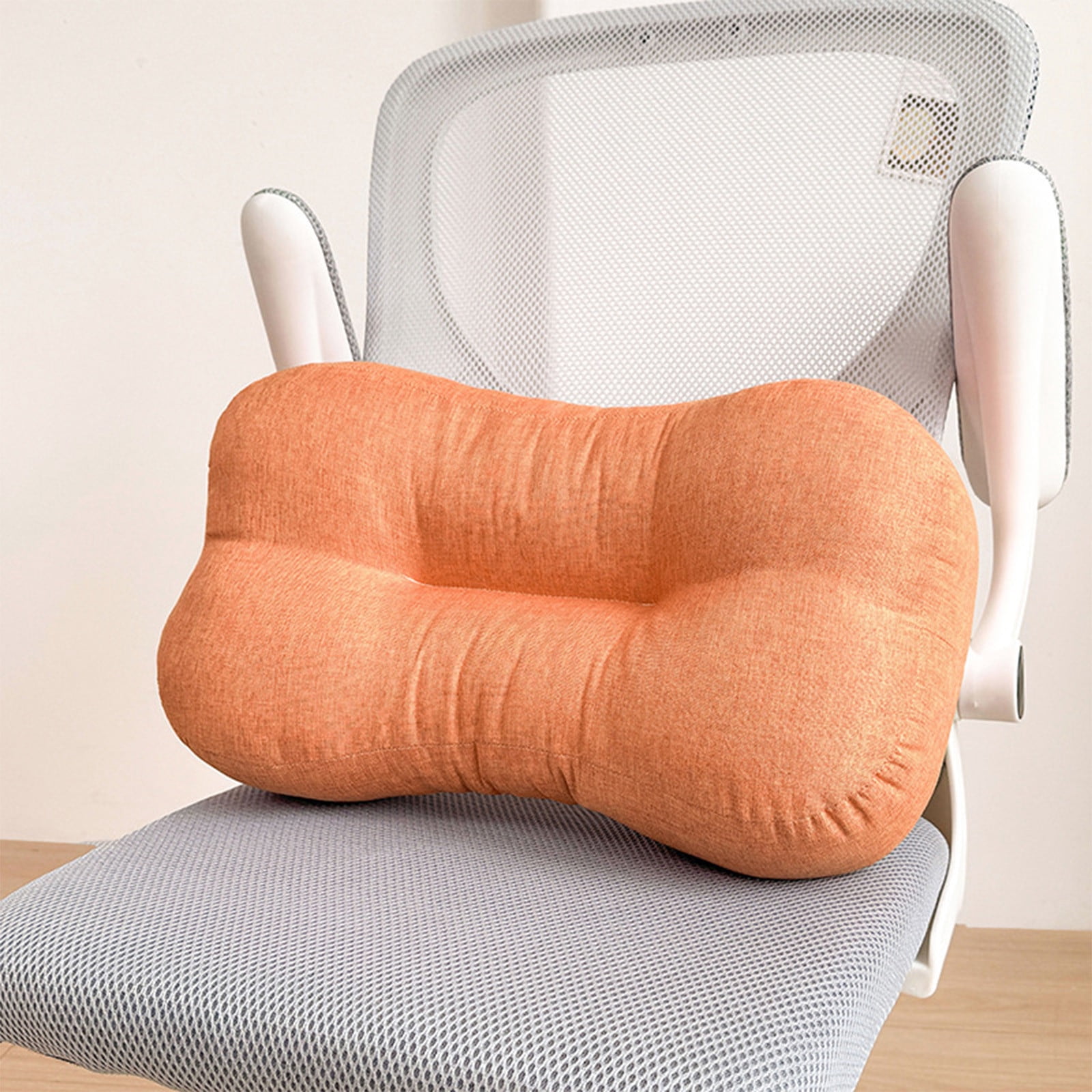LHNFT Ergonomic Butterfly-Shaped Neck Pillow, Contoured Cervical Support Pillow for Neck Pain Relief, Soft Linen-Feel Pillow for All Sleeping Positions