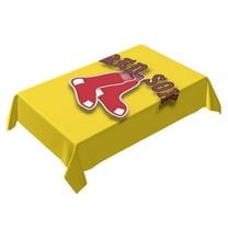 Red Sox Themed Square Tablecloth 54 * 72 Inches Durable Stylish