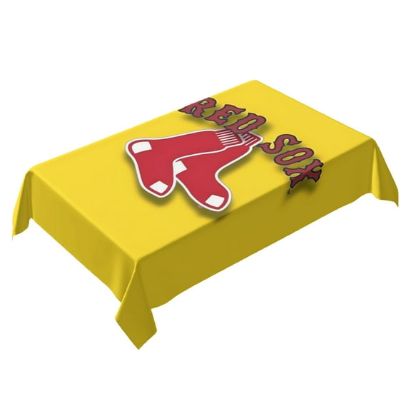 Red Sox Themed Square Tablecloth 54 * 72 Inches Durable Stylish