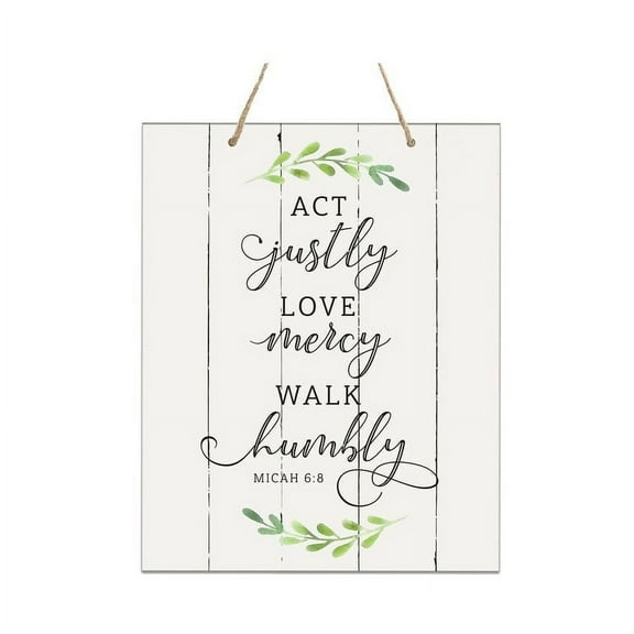 LifeSong Milestones Distressed Wall Sign Act Justly