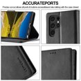 thumbnail image 5 of Galaxy S24 Ultra Wallet Case for Samsung Galaxy S24 Ultra Premium Luxury PU Leather Wallet Flip Magnetic Clasp Cover Retro S24 Ultra Case Credit Card Holder Kickstand Shockproof Case,
Black, 5 of 8