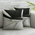 thumbnail image 3 of Fenyluxe Black and Brown Abstract Pillow Covers - Modern Pillow Covers, Modern Home Decor, Black and Brown Decorative Pillow Covers for Couch Living Room Bedroom 22x22in, 3 of 5