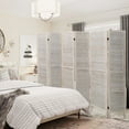 thumbnail image 6 of Ecomex 6 Panels Louver-Design Wood Room Divider Folding Screen 5.6 ft Tall (white), 6 of 7