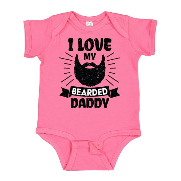 Inktastic I Love My Bearded Daddy for Fathers Day with Grunge Boys Baby Bodysuit