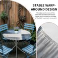 thumbnail image 2 of Navy Blue Grey Ombre Round Tablecloth for 45-54 Inch Tables, Fitted Table Cover with Elastic Edge, Modern Oil Painting Abstract Waterproof Outdoor Table Cloth Protector for Patio Garden Dinner Picnic, 2 of 9