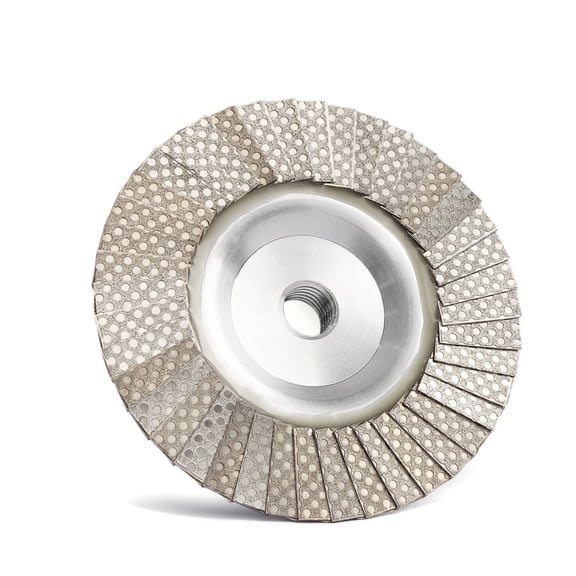 Diamond Flap Disc 4 Inch M14 Or 5/8-11 Thread Metal Adapter Diamond Electroplated Grinding Wheel Flap Disc Abrasive Tool ,Easy to Use