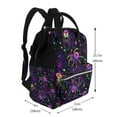 thumbnail image 2 of Balery Multi-colored Spiders Mummy Backpack - Waterproof Twill Canvas, Large Capacity Diaper Bag with Multiple Pockets and Adjustable Straps, 2 of 6