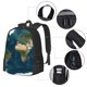 thumbnail image 2 of Disketp World Map Mochila Minimalista de Gran Capacidad, Mochila de Viaje para Escuela, Trabajo o Uso Diario, 2 of 6