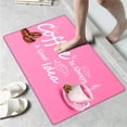 thumbnail image 2 of YIMEIS Coffee on pink background Kitchen Decor Set of 2 Christmas Fall Kitchen Rugs, Xmas Decorative Farmhouse Floor Mats for Home Kitchen Dining Room Decorations - 16''*24'' and 17''*47'' inch, 2 of 10