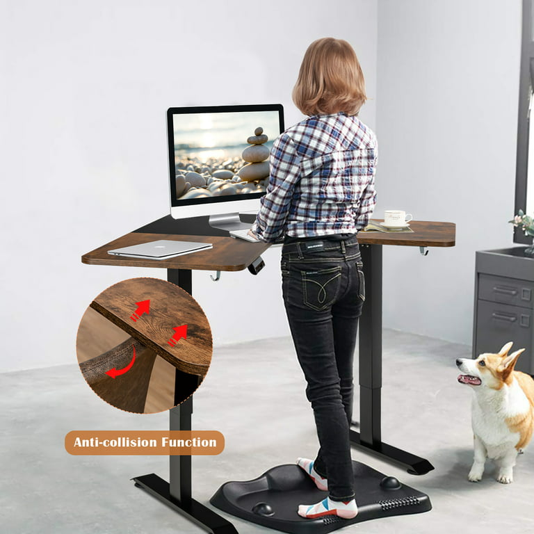 Costway L Shaped Electric Adjustable Standing Desk w/ Controller 2