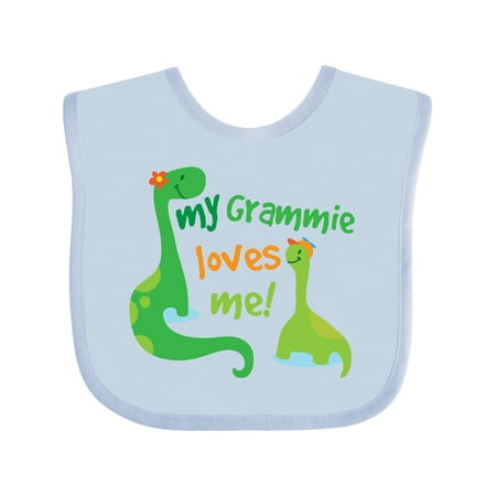 

Inktastic My Grammie Loves Me Grandson Gift Boys Baby Bib