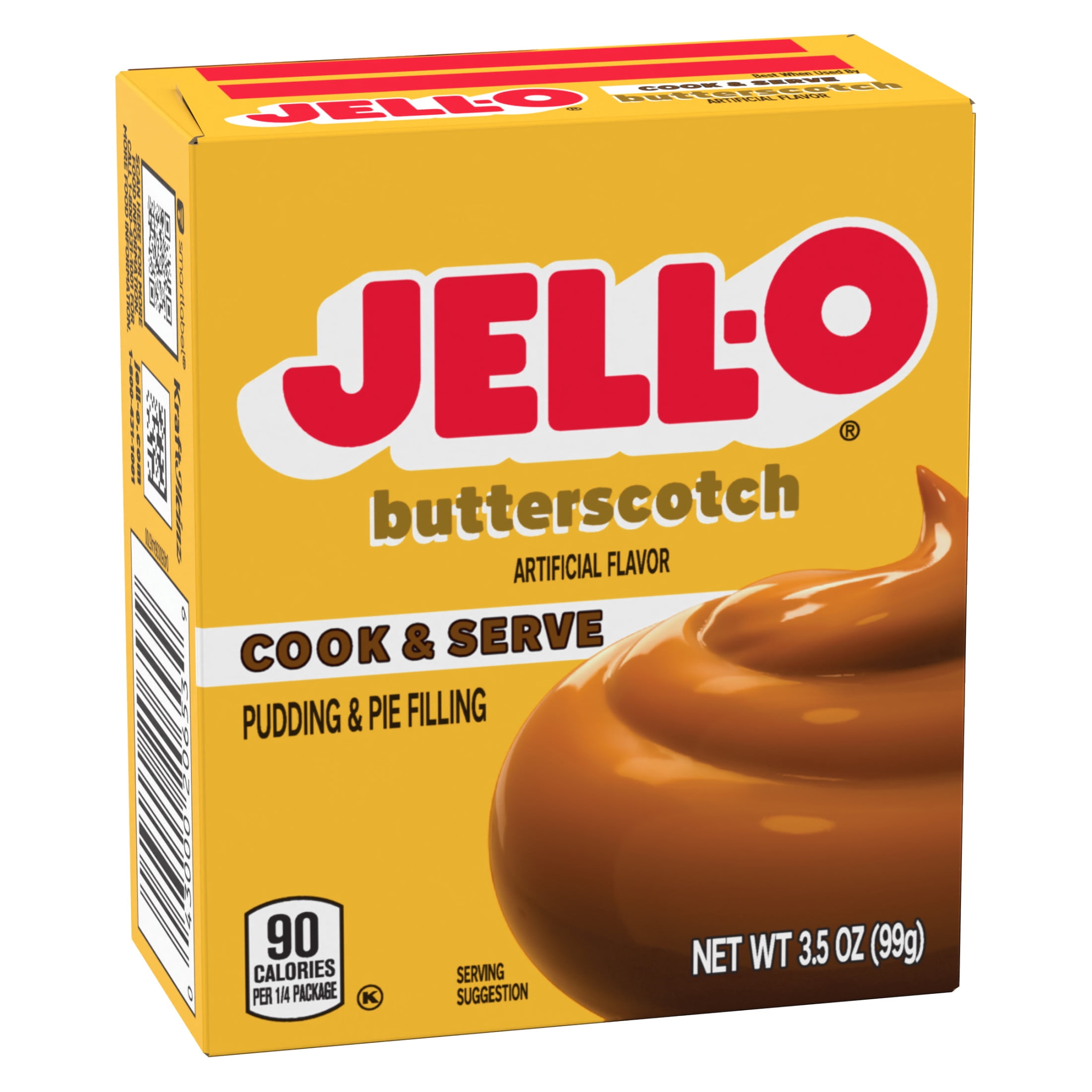 (7 pack) Jell-O Cook & Serve Butterscotch Pudding & Pie Filling Mix, 3.5 oz Box