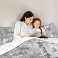 thumbnail image 4 of Homewish Gray Tie Dye Twin Comforter Sets,Retro Geometric Artwork Bedding Set,Reversible,2 Pieces,1 Comforter and 1 Pillowcase, 4 of 7