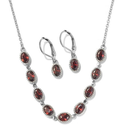 - Hypoallergenic Cubic Zircon CZ Dangle Drop Earrings Necklace with Chain 18