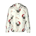 thumbnail image 3 of Uemuo Christmas Pug Dog Pattern Women's Full Zip UPF 50+ Sun Protection Hoodie Jacket Long Sleeve Sun Shirt Hiking Outdoor Performance with Pockets-3X-Large, 3 of 9