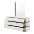 thumbnail image 5 of New Classic Furniture Paradox Solid Wood 6-Drawers Dresser with Mirror in White, 5 of 7