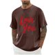 thumbnail image 5 of Camisas de Manga Larga para Hombres Imprimir Casual Cuello Redondo Blusa de Manga Corta, Camisas de Lino para Hombres, 5 of 7
