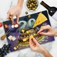 thumbnail image 4 of 20th Birthday Cutting Board, Cartoon Style Illustraion of a Birthday Cake Chocolate Frosting and Candles, Decorative Tempered Glass Cutting and Serving Board, Large Size, Multicolor, by Ambesonne, 4 of 5