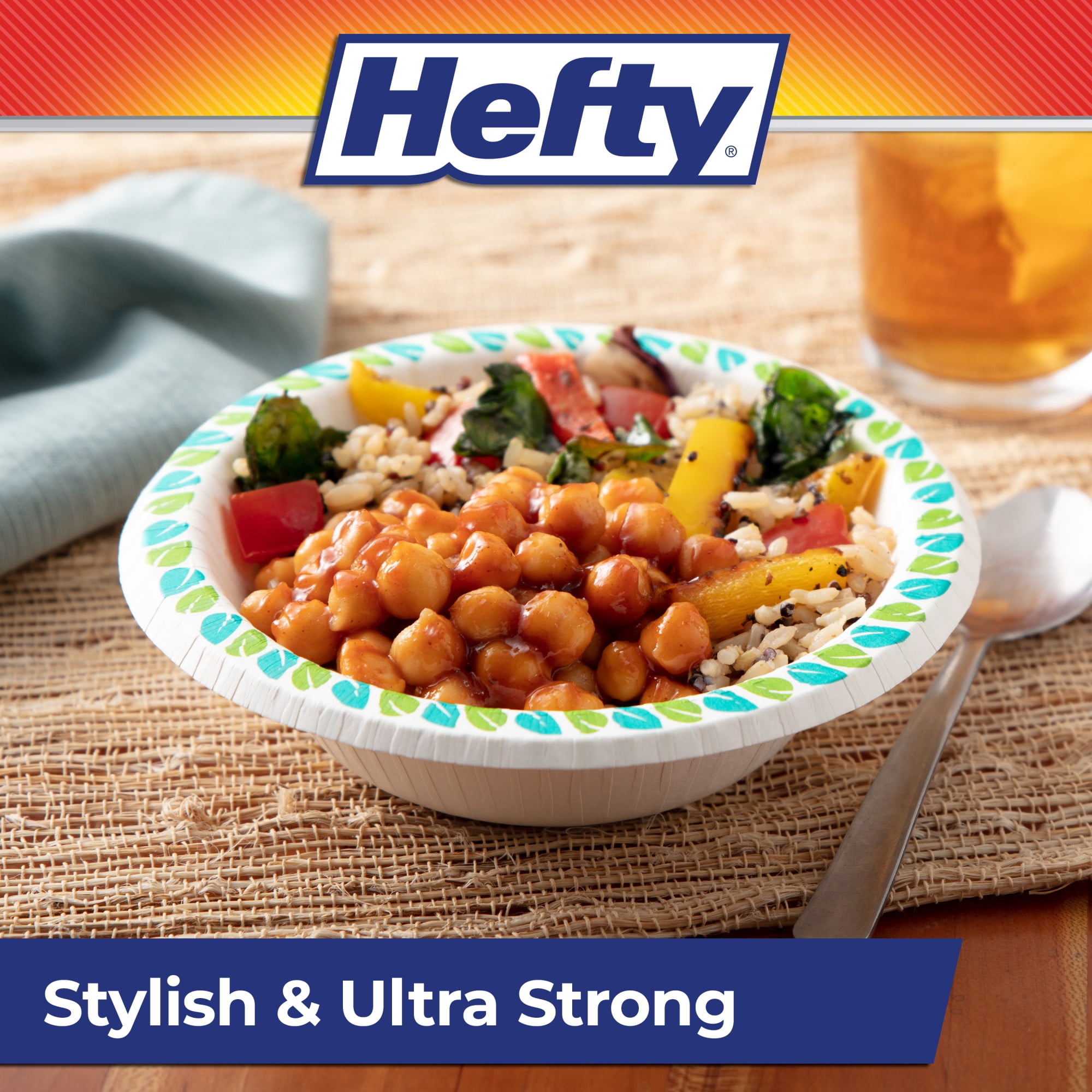 Hefty Compostable Paper Bowls, Disposable Bowls, 12 oz., 20 Count