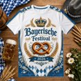 thumbnail image 2 of Telankuip Men's Traditional Bavarian Oktoberfest T Shirt Vintage Printed Classic Crew Neck Short Sleeve Graphic Tees Plus Size Loose Comfort Casual Summer Tops for Festival 1âWhite XL, 2 of 4