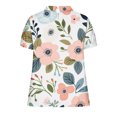 thumbnail image 5 of Njoeus Womens Summer Tops Blouses for Women Linen Shirts for Women, Women's Ladies Fashion Casual Cropped Short Sleeve Printing Cotton Loose Shirt Blouse Top T Shirts for Women Graphic On Clearance, 5 of 5