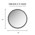 thumbnail image 3 of Madison Park Beaded 36" Dia Round Wall Mirror, with Luxury Iron Framed, Modern Wall Mounted Mirror for Home Décor, Black, 3 of 7