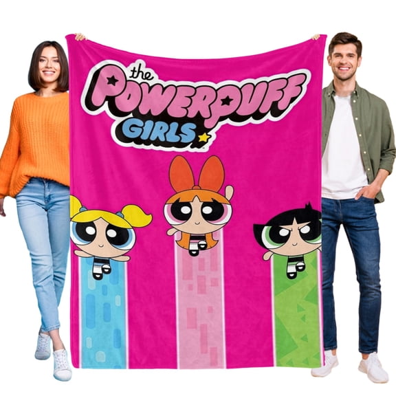 Powerpuff Girls Throw Blanket Gifts for Fans Lover Girls Boys Women Present Hoodie Him Bed 60"x80"