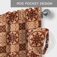 thumbnail image 6 of Orange Brown Flowers Farmhouse Short Window Curtain Valances, Farmhouse Retro Abstract Floral Rod Pocket Kitchen Valances for Living Room Bedroom Bathroom Cafe 54" x 18", 6 of 8