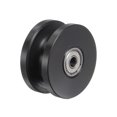 thumbnail image 3 of U Tipo Ranura Polea Nailon Revestido Rulo Rodamiento 5x40x20mm U Ranura Guía Rueda para Puertas Ventana o Conducción Mecánico Equipo, Negro, 3 of 5
