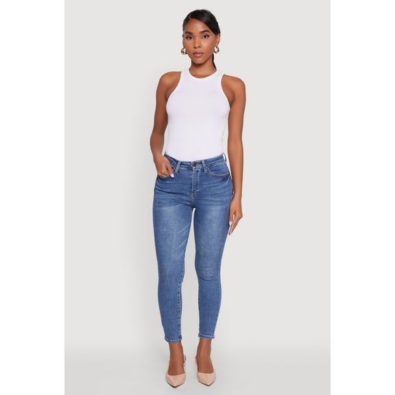 Womens WAX Cropped Skinny Jeans