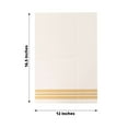 Efavormart 20 Pack White Gold Soft Linen-Like Paper Napkins With Gold ...