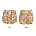 thumbnail image 5 of Lsque Autumn Pumpkin Blossoms Printed Women's Running Shorts with Liner Pockets,Elastic Quick Dry Workout Athletic Gym Yoga Shorts,Womens High Waist Shorts-Small, 5 of 9