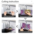 thumbnail image 5 of Yayeee Faucet Mat for Kitchen Sink 14.7" Diatomite Long Splash Guard Pad, Green Wavy Plaid, 2 Pack, 5 of 7