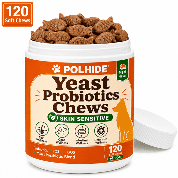 POLHIDE Yeast Probiotic Chews for Dogs