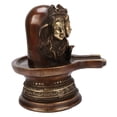 thumbnail image 4 of Brass World Brass Shivling Murti Idol Three Faces Shiva Shivlingam Puja Statue God Figurine for Home Decor Temple Showpiece, 4 of 6