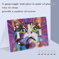 thumbnail image 4 of Dailycode Light Switch Plate Covers 2 Gang Wall Plate Plastics Outlet Covers for Kitchen Home Office Decor Cute Cat and Star, 4 of 8