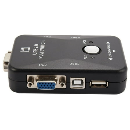 Usb Kvm Switch Switcher 2 Port Vga Svga Switch Box 2.0 Mouse Keyboard