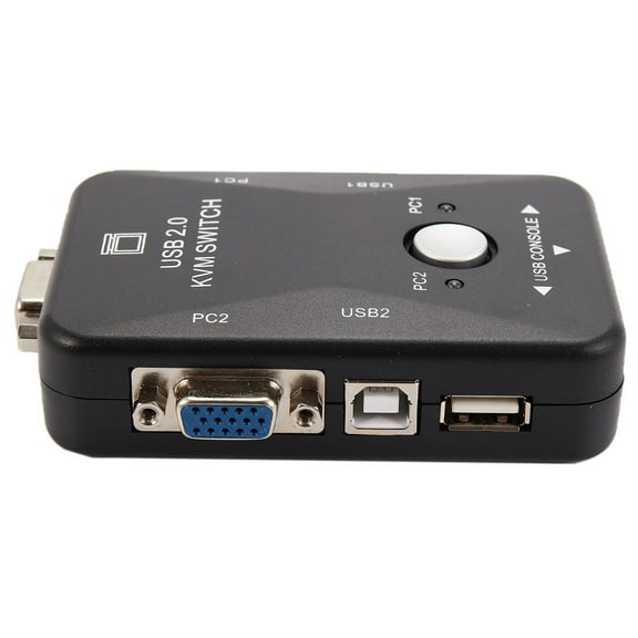 Usb Kvm Switch Switcher 2 Port Vga Svga Switch Box 2.0 Mouse Keyboard